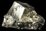 Gleaming Pyrite Cube Crystal Cluster - Peru #98055-2